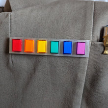 Load image into Gallery viewer, LGBTQ+ Pride Push Button Rank Badge