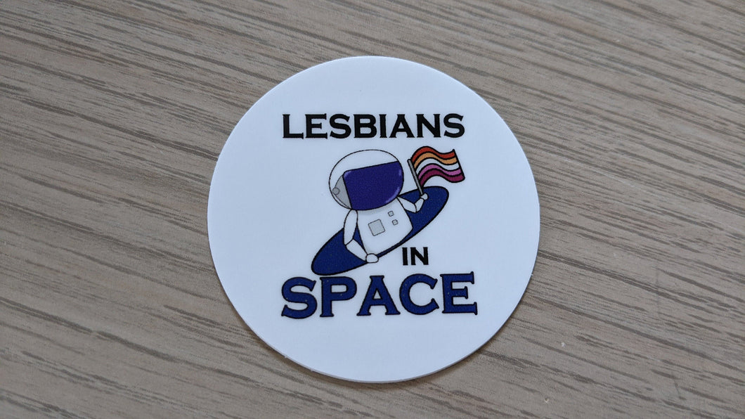 Lesbians In Space - Die Cut Vinyl Sticker
